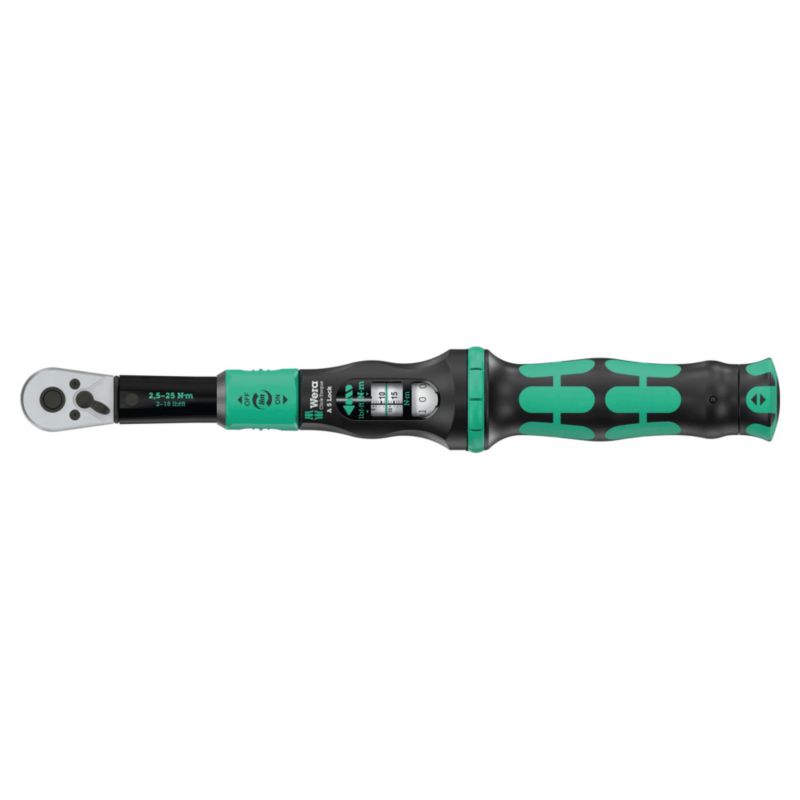 Klucz dynamometryczny Wera Click-Torque Lock A 5, nastawny, z funkcją Torque Lock i grzechotką dwukierunkową, 2,5-25 Nm, 1/4",1szt