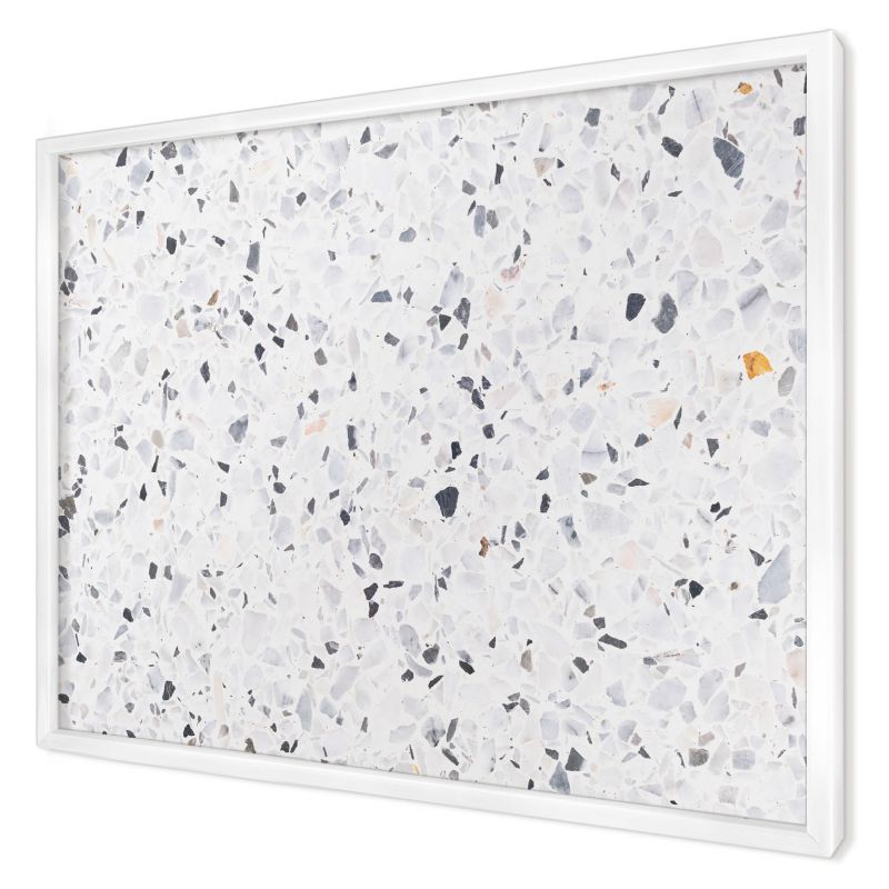 Magnetyczna tablica ozdobna Wallfluent 70x50 Terrazzo styl w białej ramie 1szt