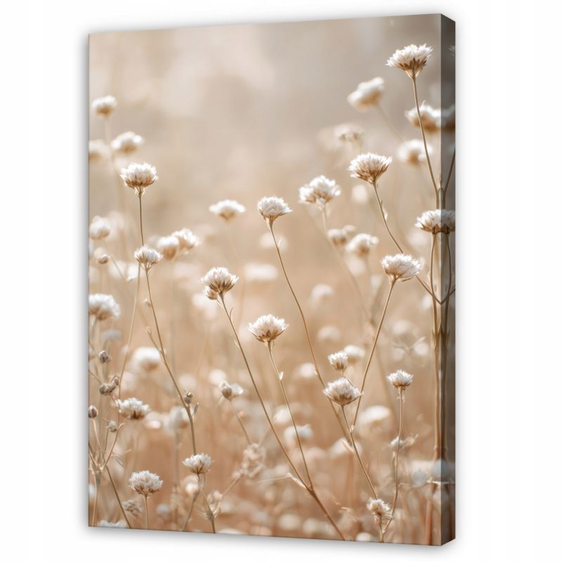 Obraz WALLARENA Do Sypialni Salonu Na Płótnie Kwiaty Natura Kwiaty polne Beżowy 40x60 cm SPP16498O4 1 szt.