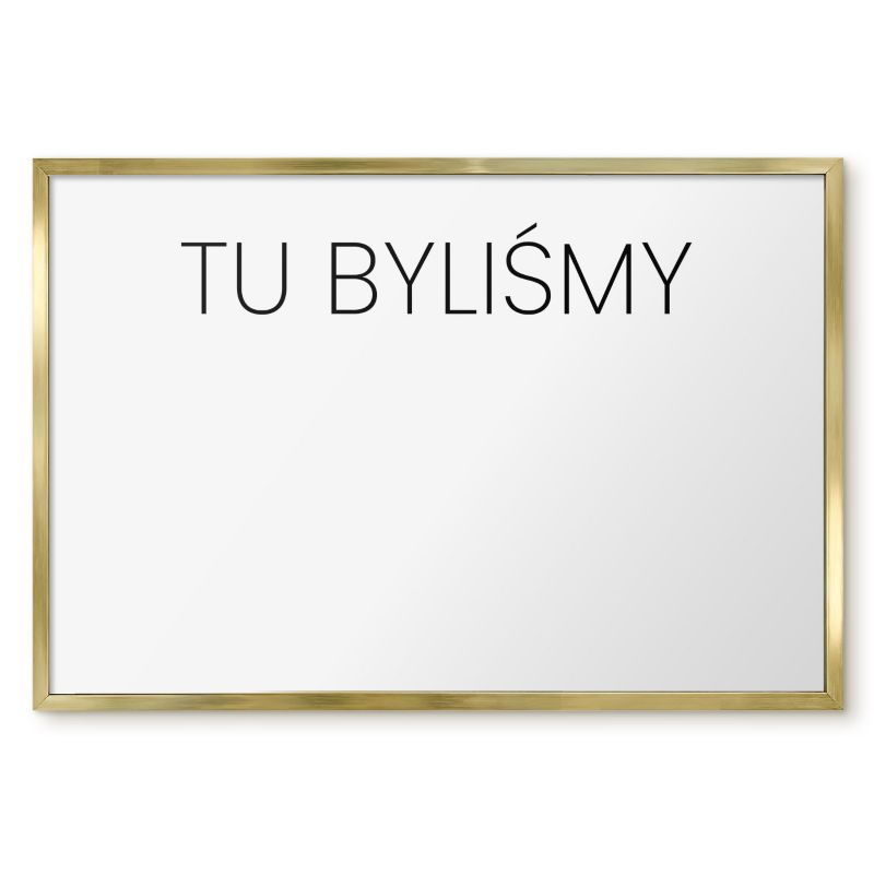 Tablica Magnetyczna Tulup 60x40 cm Tu byliśmy 3 - Złota rama Do salonu, sypialni 1 szt.