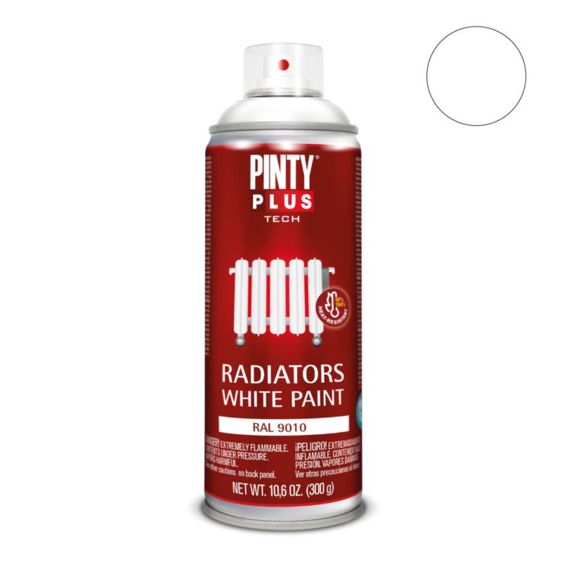 Farba w sprayu do kaloryferów Pintyplus Radiator biała RAL9010 0.4 l 1 szt