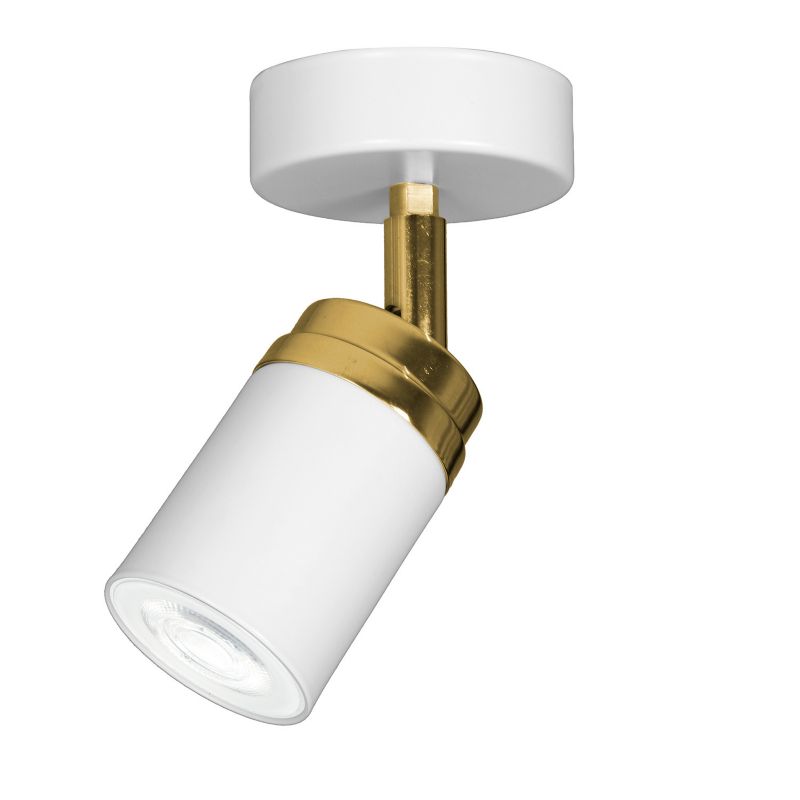 Lampa sufitowa Luminex Reno biały mat-złoty połysk 1 x GU10 x 15W wym: 17 x 8 x 8 cm - 1 szt.
