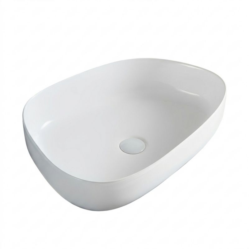 Umywalka Nablatowa Corciano Serena Edge Błyszcząca Biel 55x40x14 cm 1 szt.