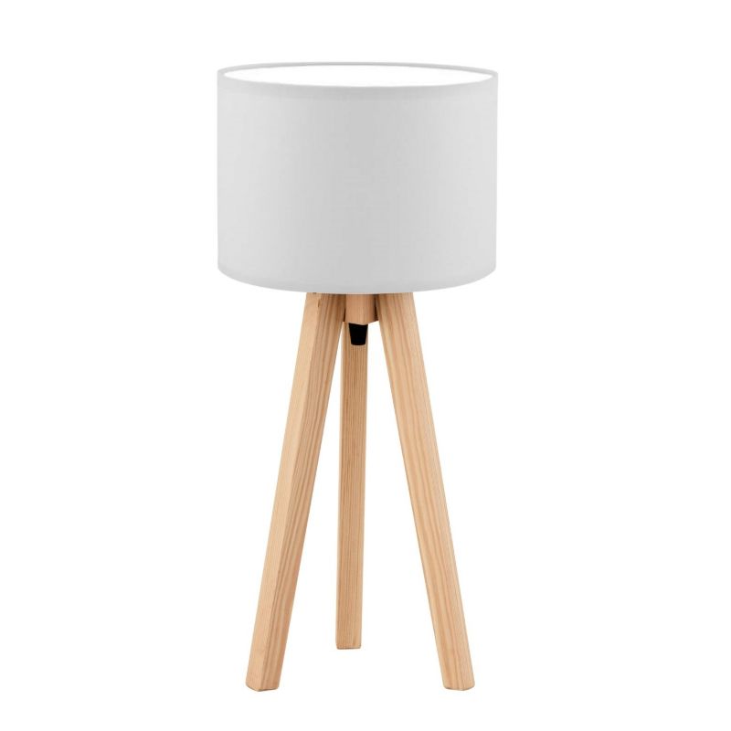 Lampka Nocna Volta Light Factory Arboris Abażur Jasny szary 1xE27 1szt.