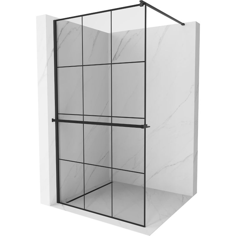 Ścianka prysznicowa Mexen Kioto+ czarny wzór 110x200 cm 800-110-121-70-77 1 szt.