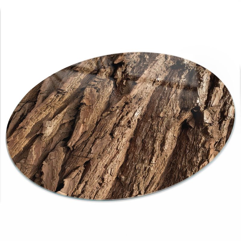 Blat Do Stołu ArtPrintCave fi80cm Tekstura drewna 1 - Blat Szklany Okrągły 1 szt.