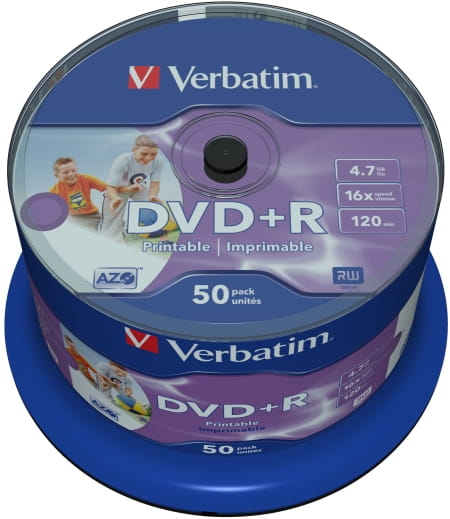 Verbatim DVD+R x16 4,7GB PRINT c-50 bez ID 43512 - Henryx24