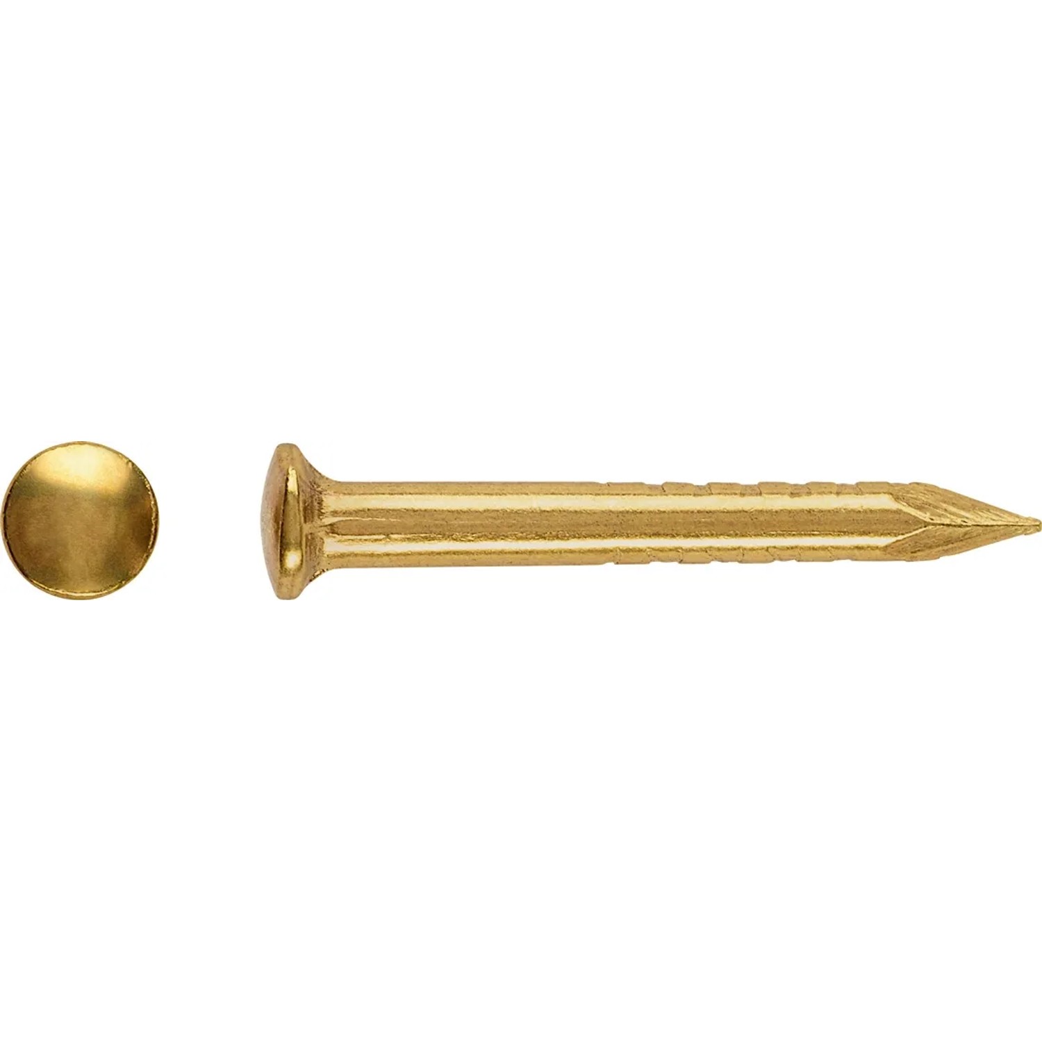LUX-TOOLS Gwoździe z łbem okrągłym Ø 1,2 mm x 20 mm mosiądz 100 szt