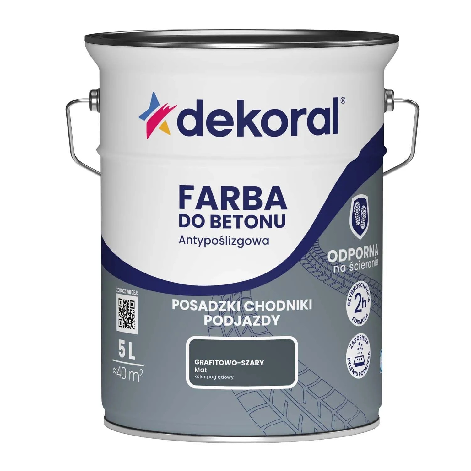 Dekoral Farba do betonu 5l grafitowo-szara