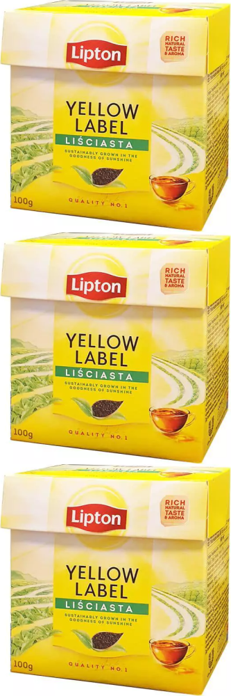 3x Herbata czarna liściasta Lipton, 100g