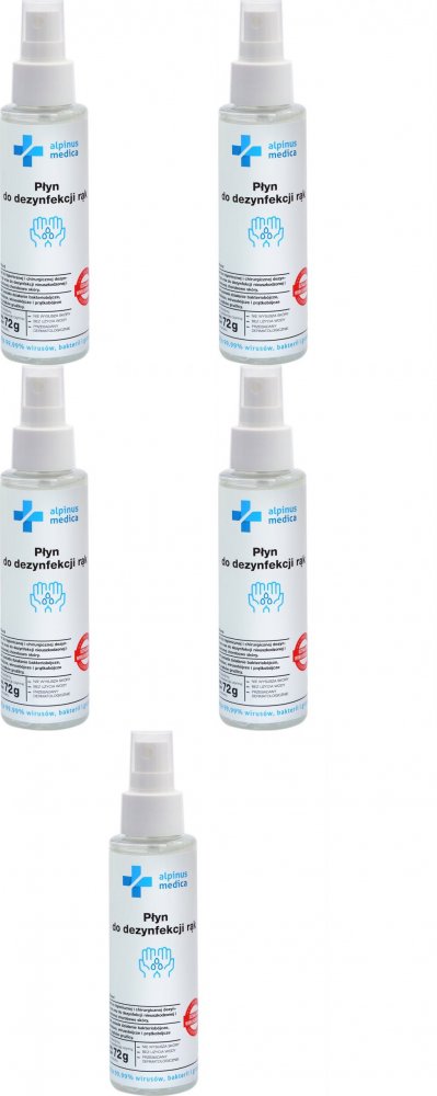5x Płyn do dezynfekcji rąk Sterillhand, z rozpylaczem, 72% alk., 100ml