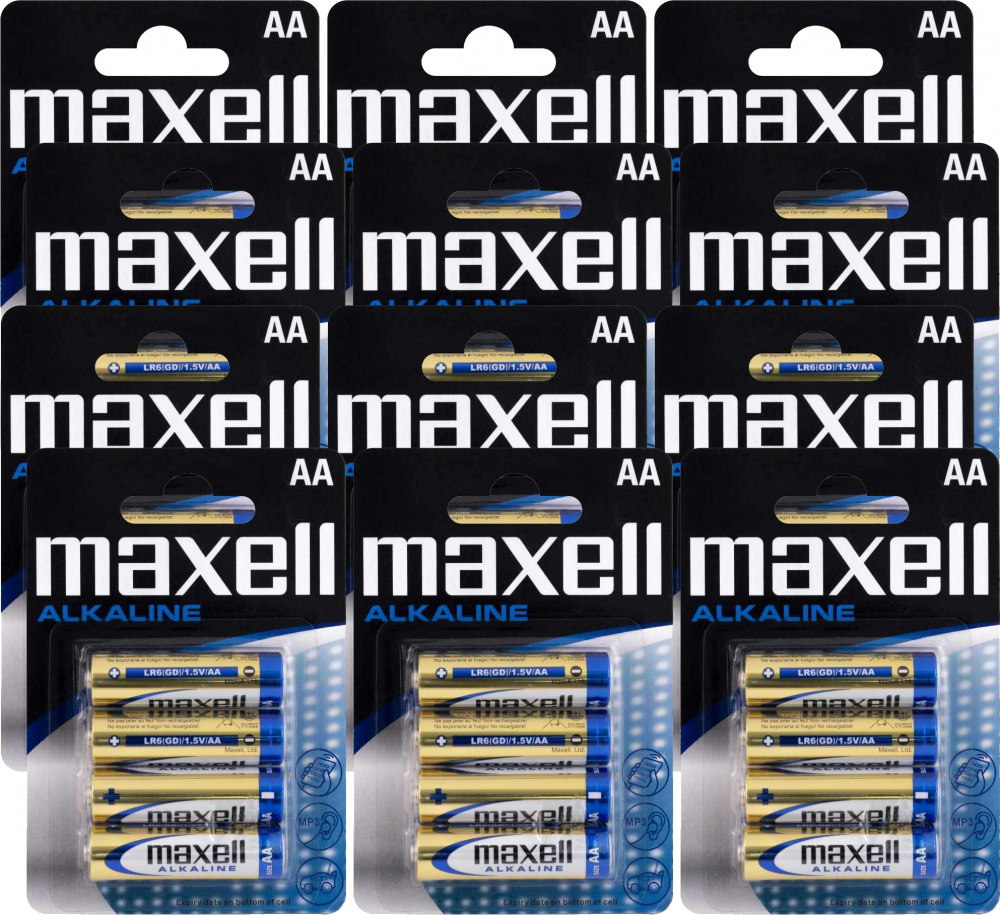 12x Bateria alkaliczna Maxell, AA, 4 sztuki
