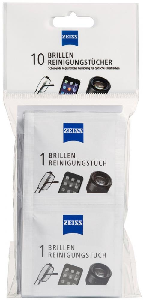 Chusteczki do czyszczenia okularów i wyświetlaczy Zeiss, 10 sztuk
