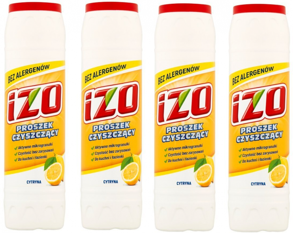 4x proszek do czyszczenia Izo, cytryna, 500g