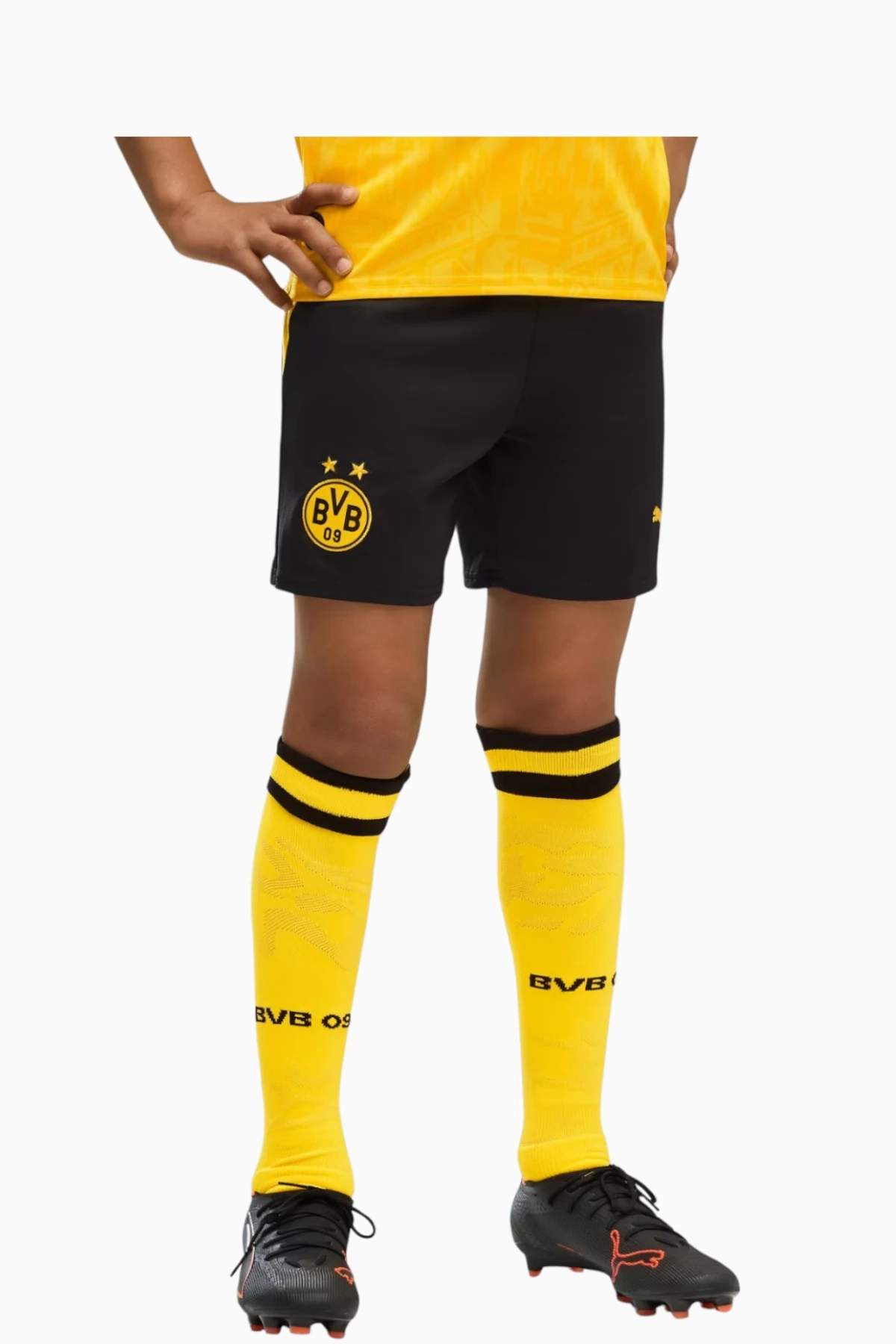 Spodenki Puma Borussia Dortmund 26/27 Domowe Junior - Czarny
