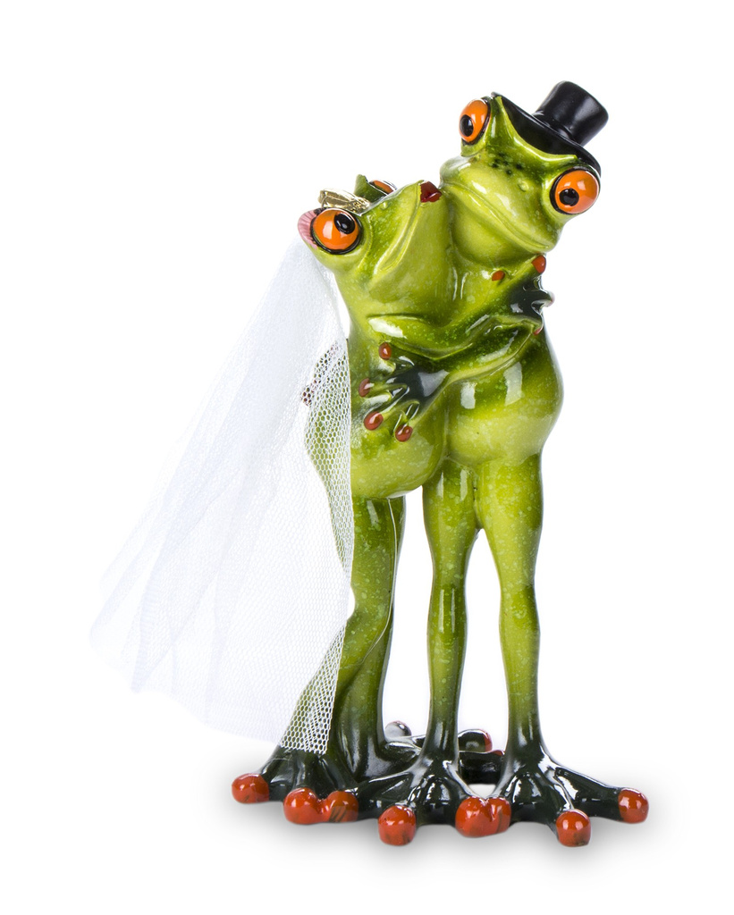 Figurka Żaby zielone młoda para 16,5cm