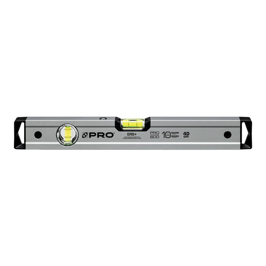 Poziomica anodowana PRO600 srebrna z magnesami 40cm PRO