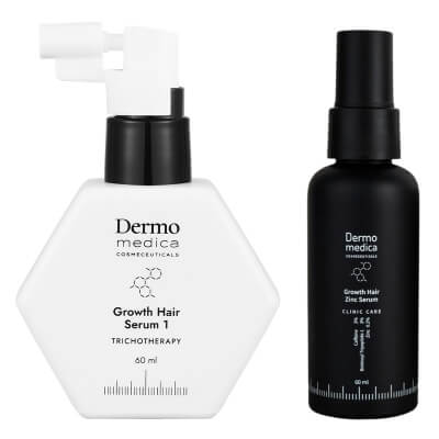 Dermomedica Cosmeceuticals Growth Hair Serum 1; 60ml+ Growth Hair Zinc Serum 60ml
