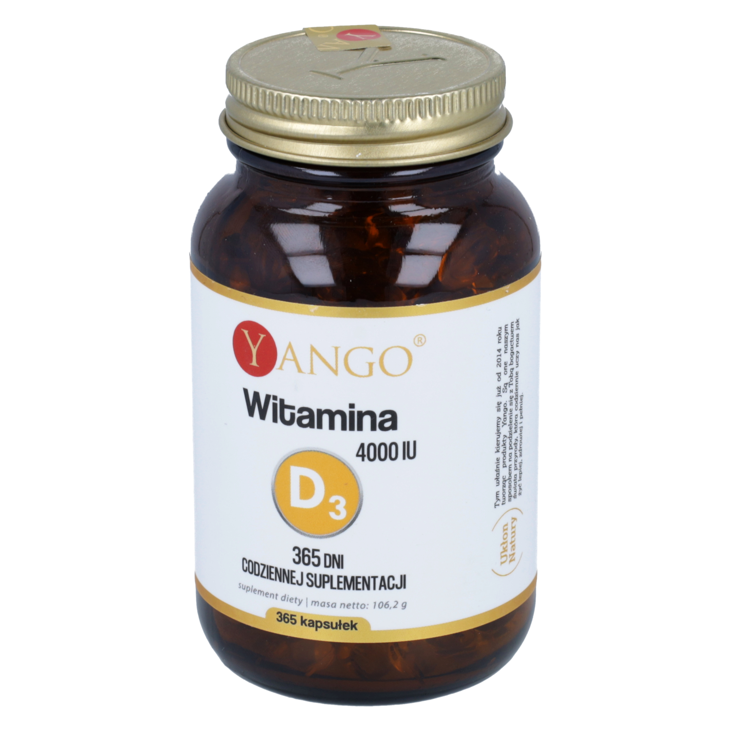 Yango witamina d3 4000 iu, 365 kapsułek