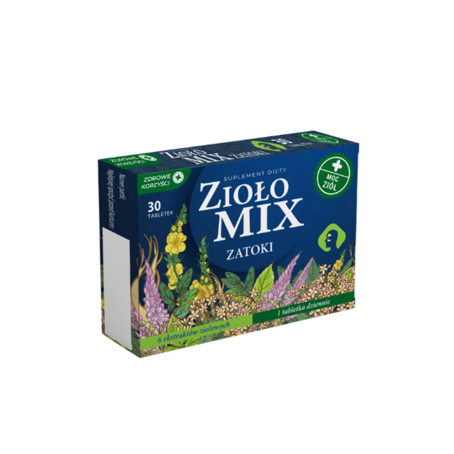 Zdrowe korzyści ziołomix zatoki, 30 tabletek