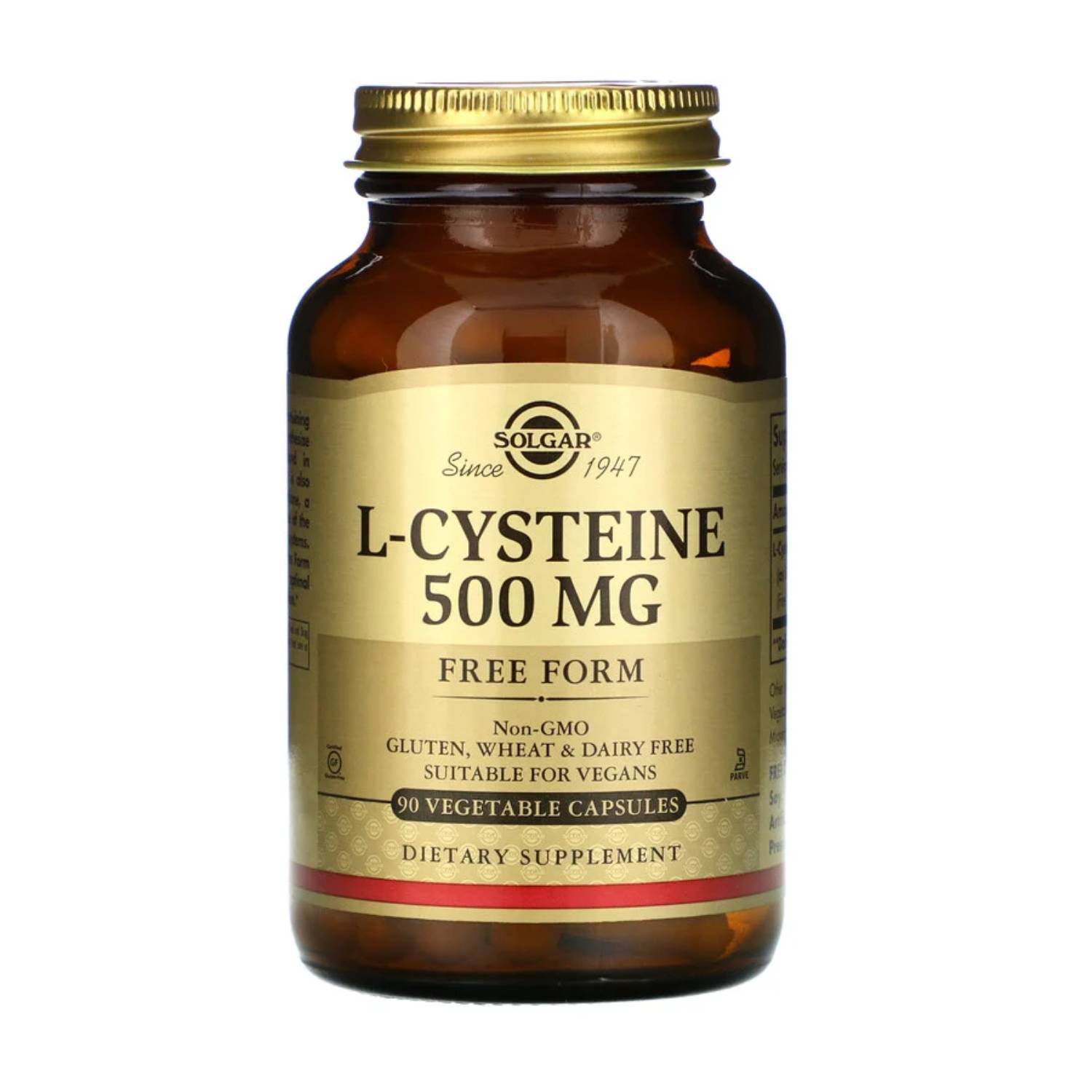 Solgar l-cysteine 500 mg, 90 kapsułek
