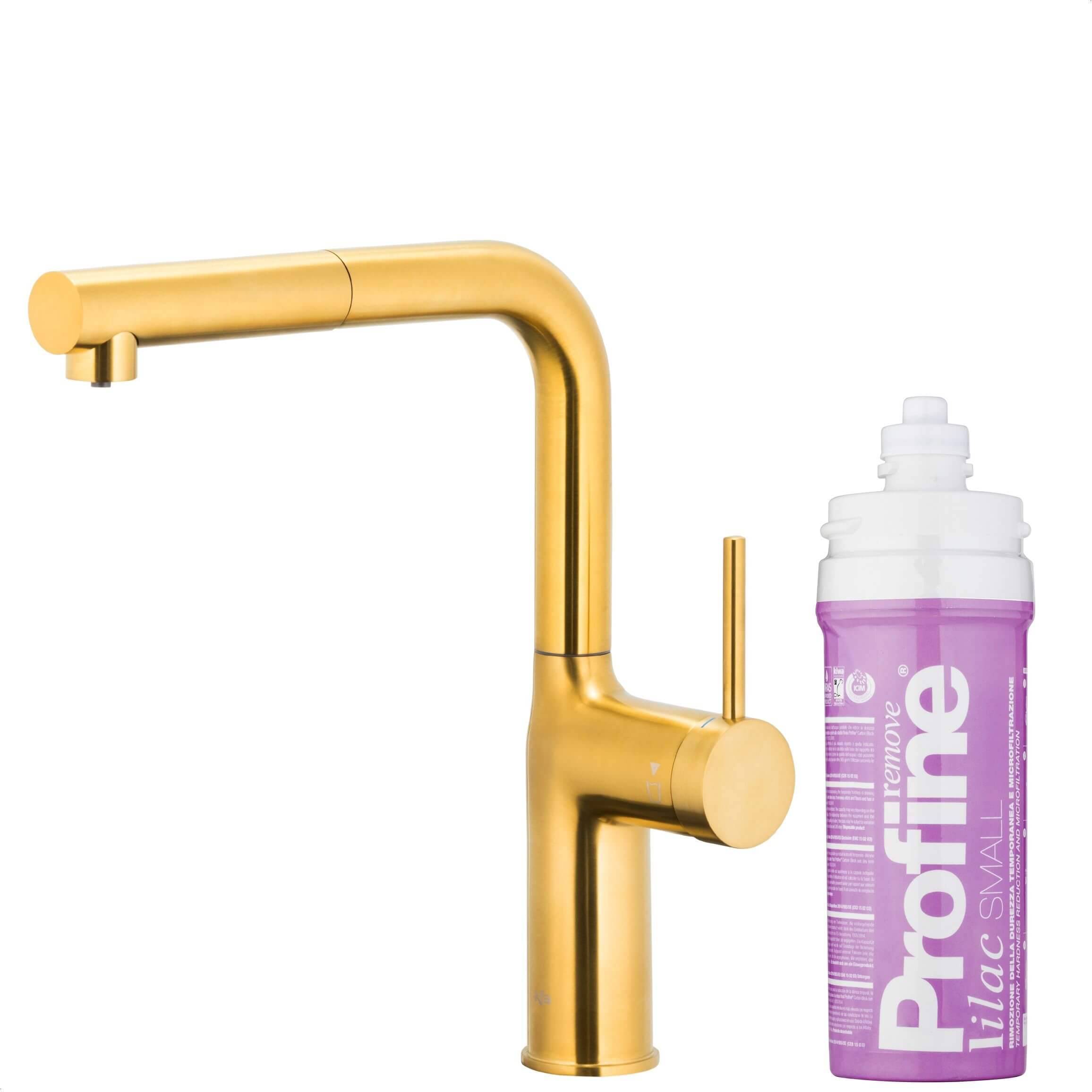 KFA Armatura Duero Pure Move bateria kuchenna z filtrem stojąca złoty szczotkowany PVD 6623-425-31