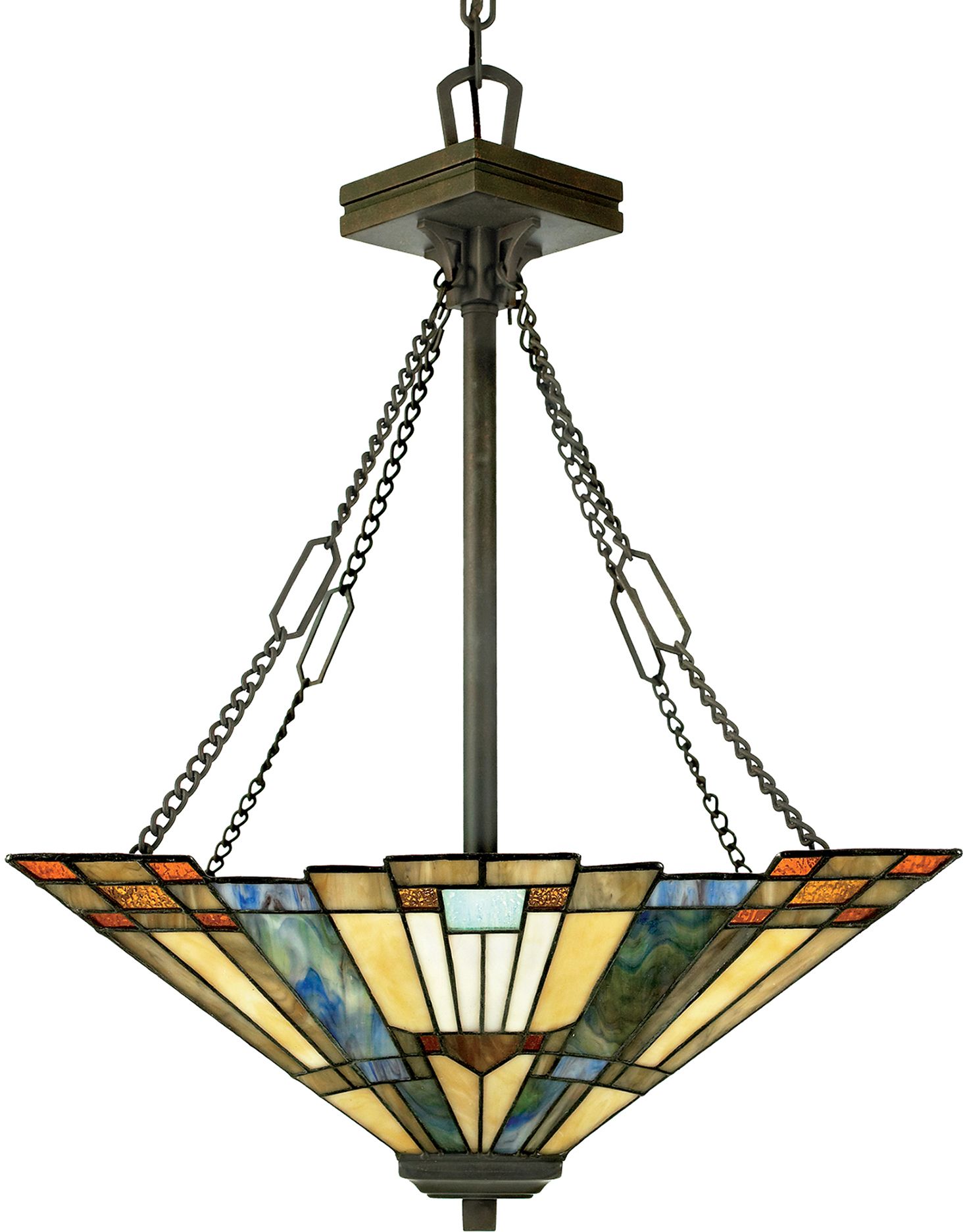 Elstead Lighting Inglenook lampa wisząca 3x60 W ciemny brąz QZ-INGLENOOK-P-B