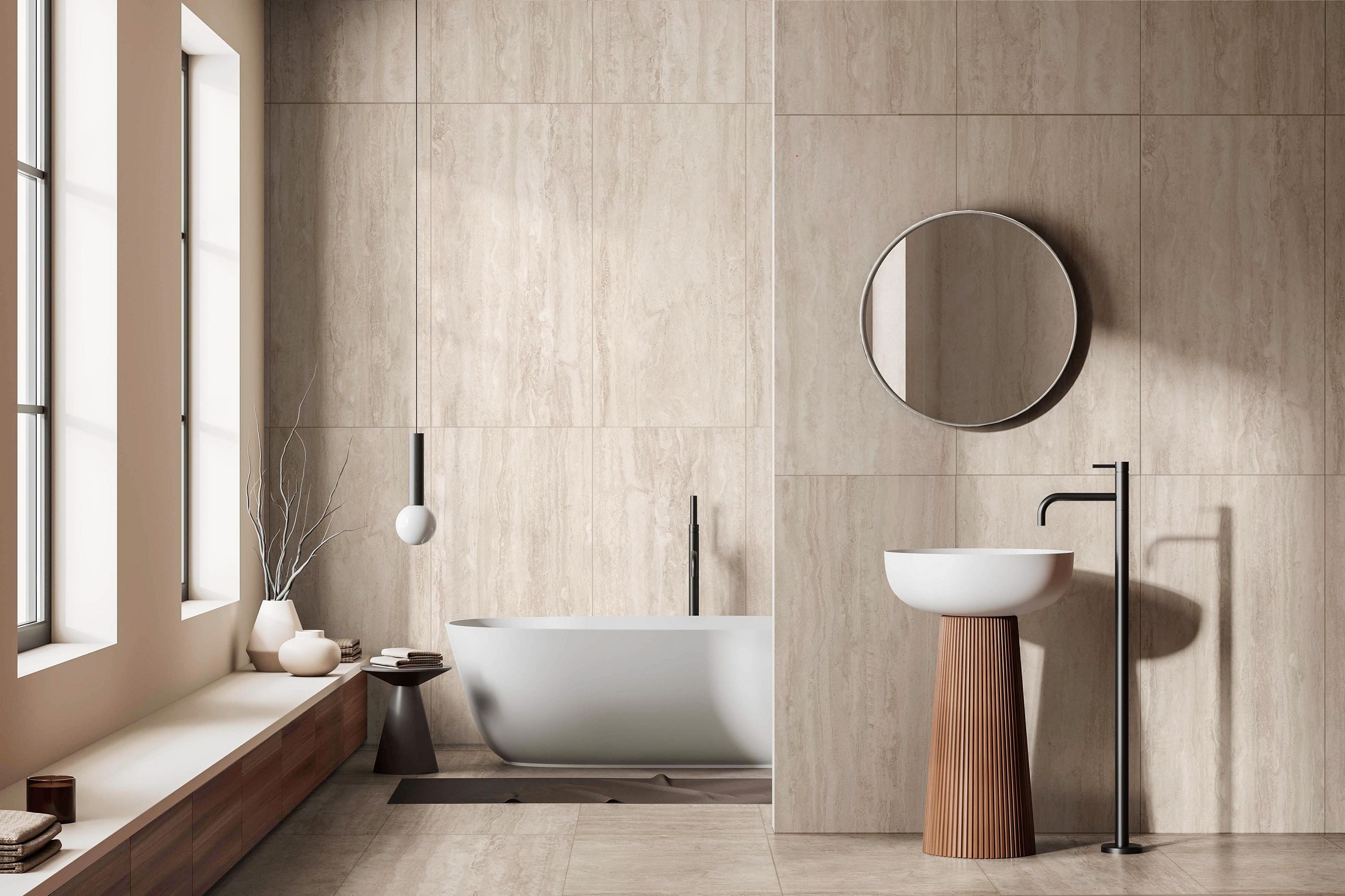 Savoia Travertine płytka ścienno-podłogowa 120x60 cm beżowa