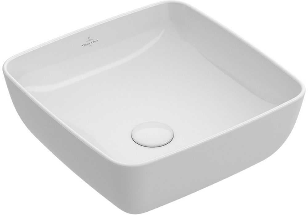 Villeroy & Boch Artis umywalka 41 cm nablatowa kwadratowa CeramicPlus Weiss Alpin 417841R1