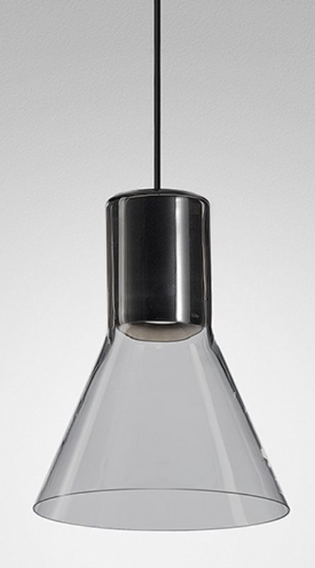 Aqform Modern Glass lampa wisząca 1x50 W czarna 59978-G000-PP-PH-12