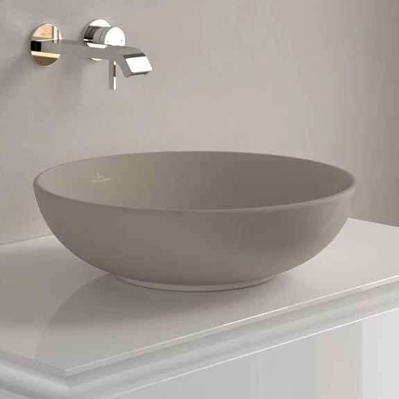 Villeroy & Boch Loop & Friends umywalka stojąca 42 cm nablatowa okrągła CeramicPlus Almond 4A4600AM - Wysyłka w 24h