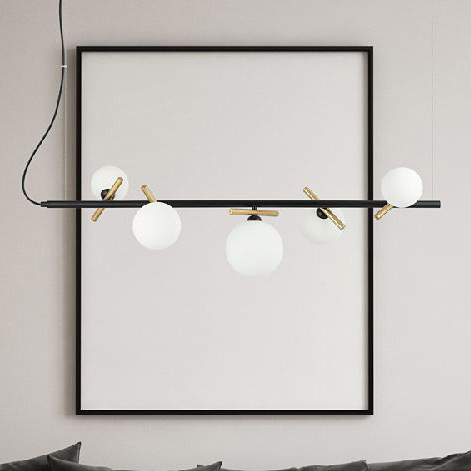 Italux Reverso lampa wisząca 5x25 W czarna PND-5622-5-BK-W