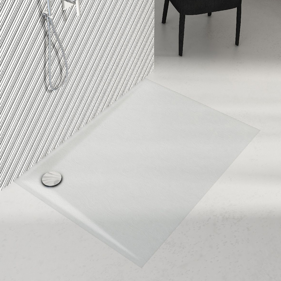 Schedline Libra brodzik prostokątny 90x80 cm biały kamień 3SP.L1P-8090/B/ST - Wysyłka w 24h