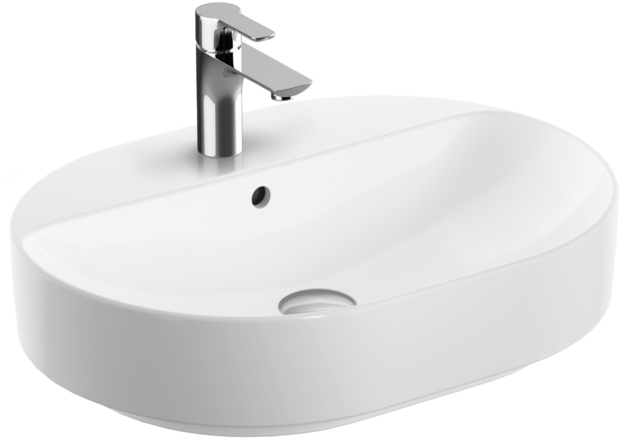 Geberit Variform umywalka 60x45 cm nablatowa owalna KeraTect biała 500.777.00.2
