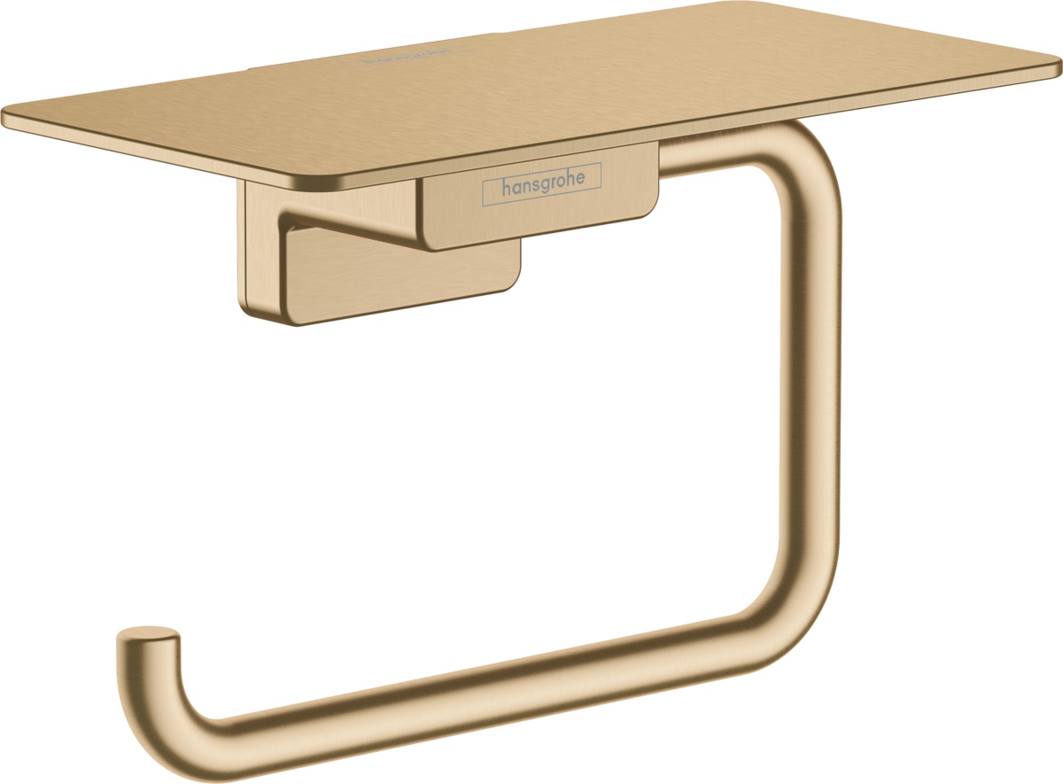 Hansgrohe AddStoris uchwyt na papier toaletowy z półką brąz szczotkowany 41772140