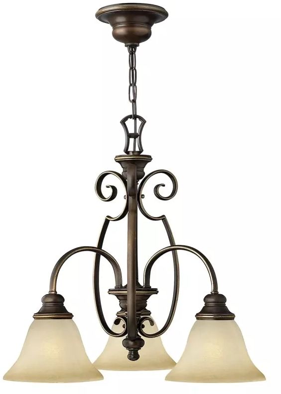 Elstead Lighting Cello lampa wisząca 3x60 W brązowa HK-CELLO3