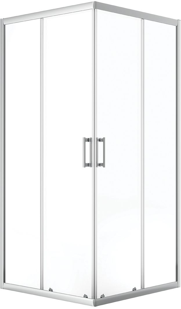Laveo Bresso kabina prysznicowa 80x80 cm kwadratowa chrom połysk/szkło przezroczyste JKD_086K