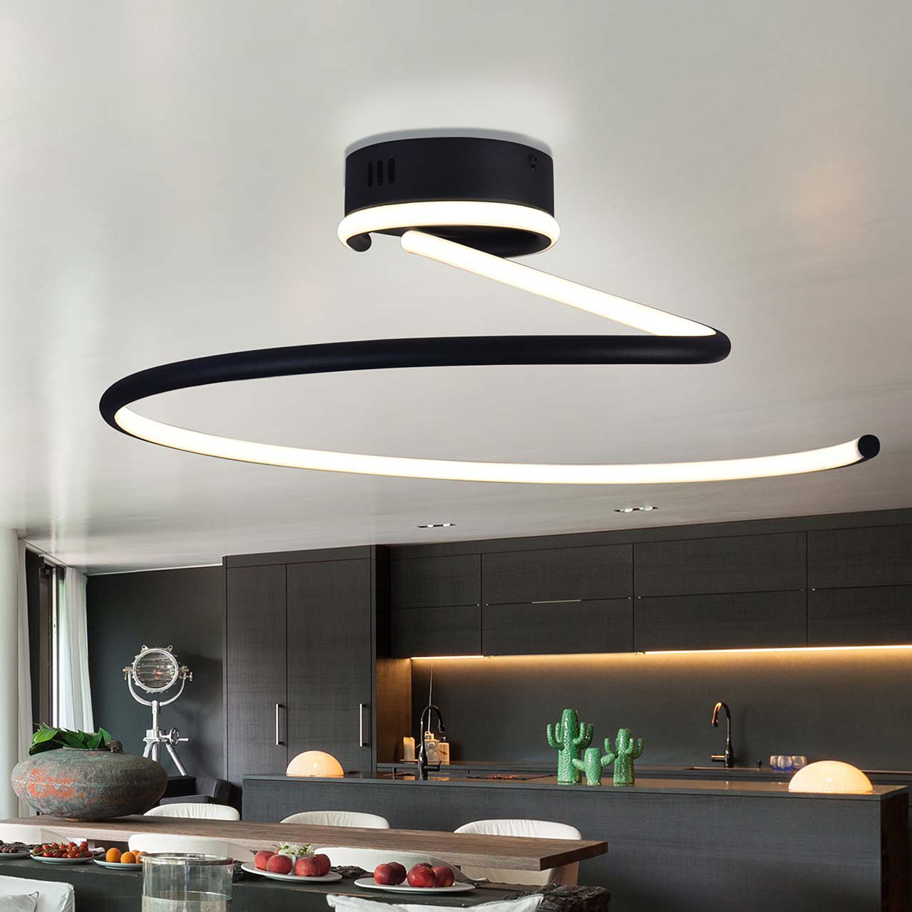 Goldlux Diuna lampa podsufitowa 1x34 W biała-czarna 335722