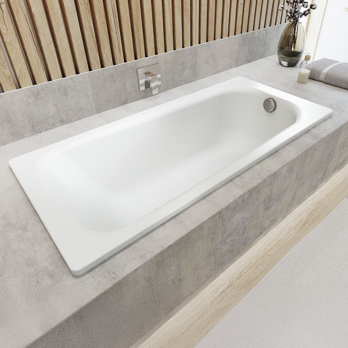 Kaldewei Saniform Plus wanna prostokątna 160x70 cm model 362-1 z pełnym wykończeniem przeciwpoślizgowym biała 111734010001