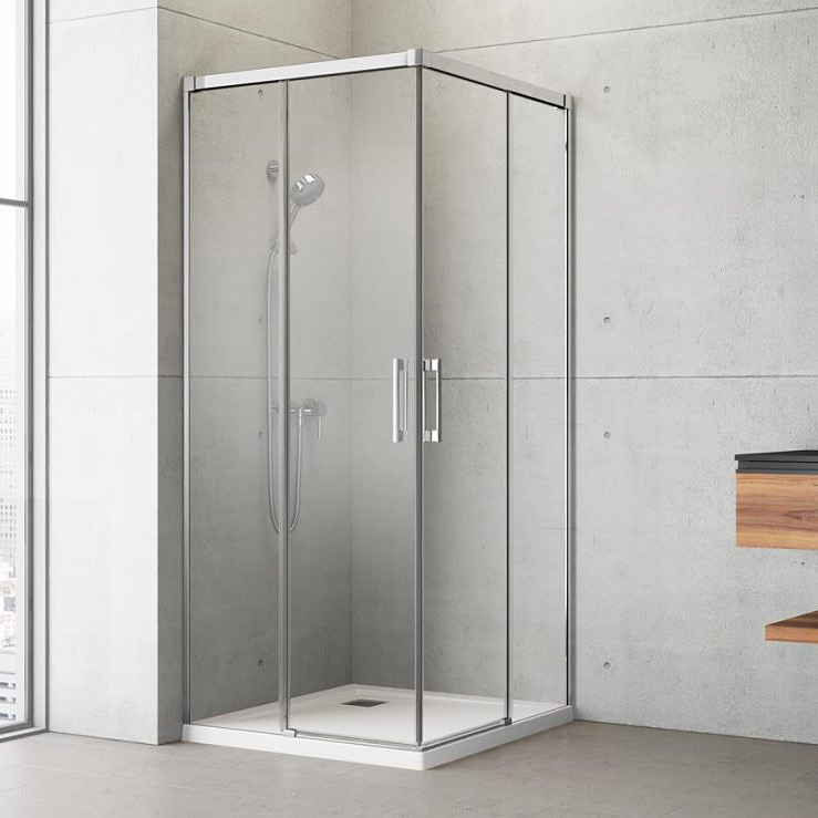 Radaway Idea 8 KDD kabina prysznicowa część lewa 100x100 cm kwadratowa chrom połysk/szkło przezroczyste 10370100-01-01L