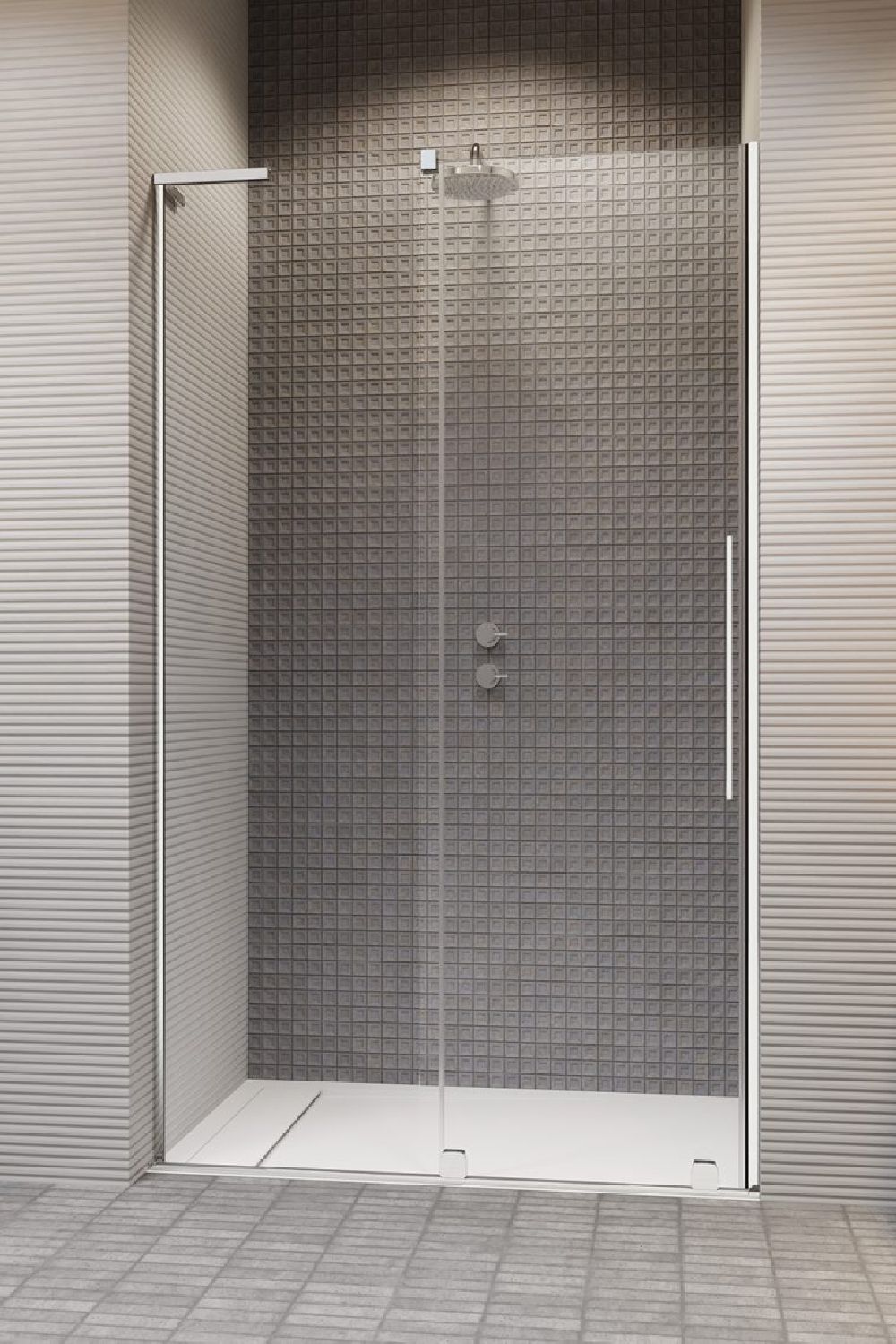 Radaway Furo SL DWJ drzwi prysznicowe 110 cm rozsuwane chrom połysk/szkło przezroczyste (103075720101L/101105300101)