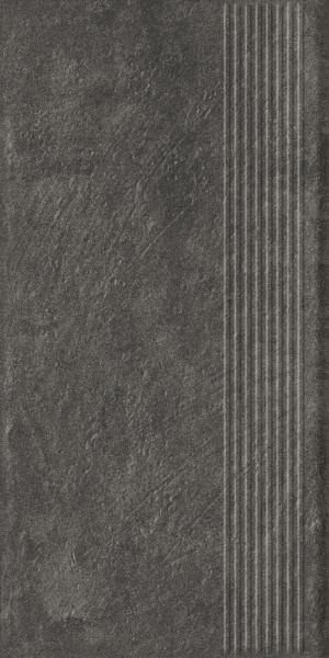 Paradyż Carrizo Basalt stopnica 60x30 cm czarna