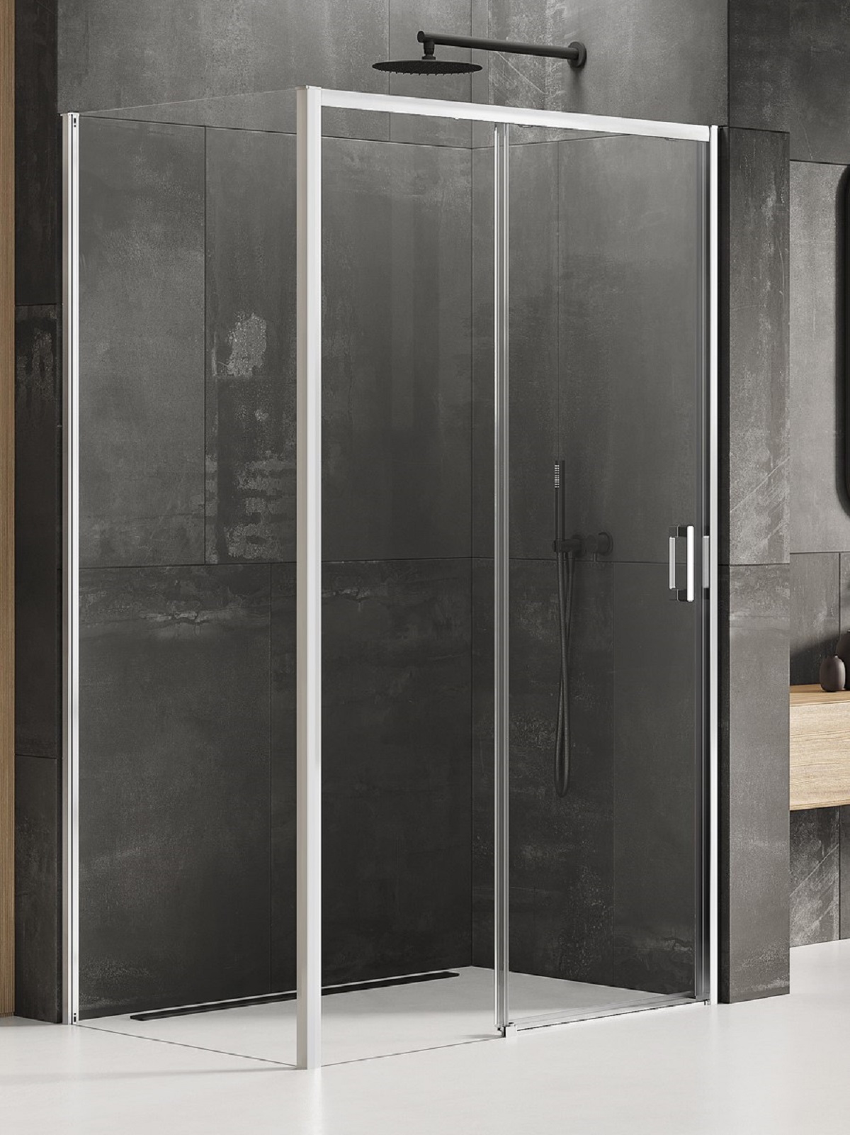New Trendy Prime kabina prysznicowa 110x80 cm prostokątna chrom połysk/szkło przezroczyste K-1201