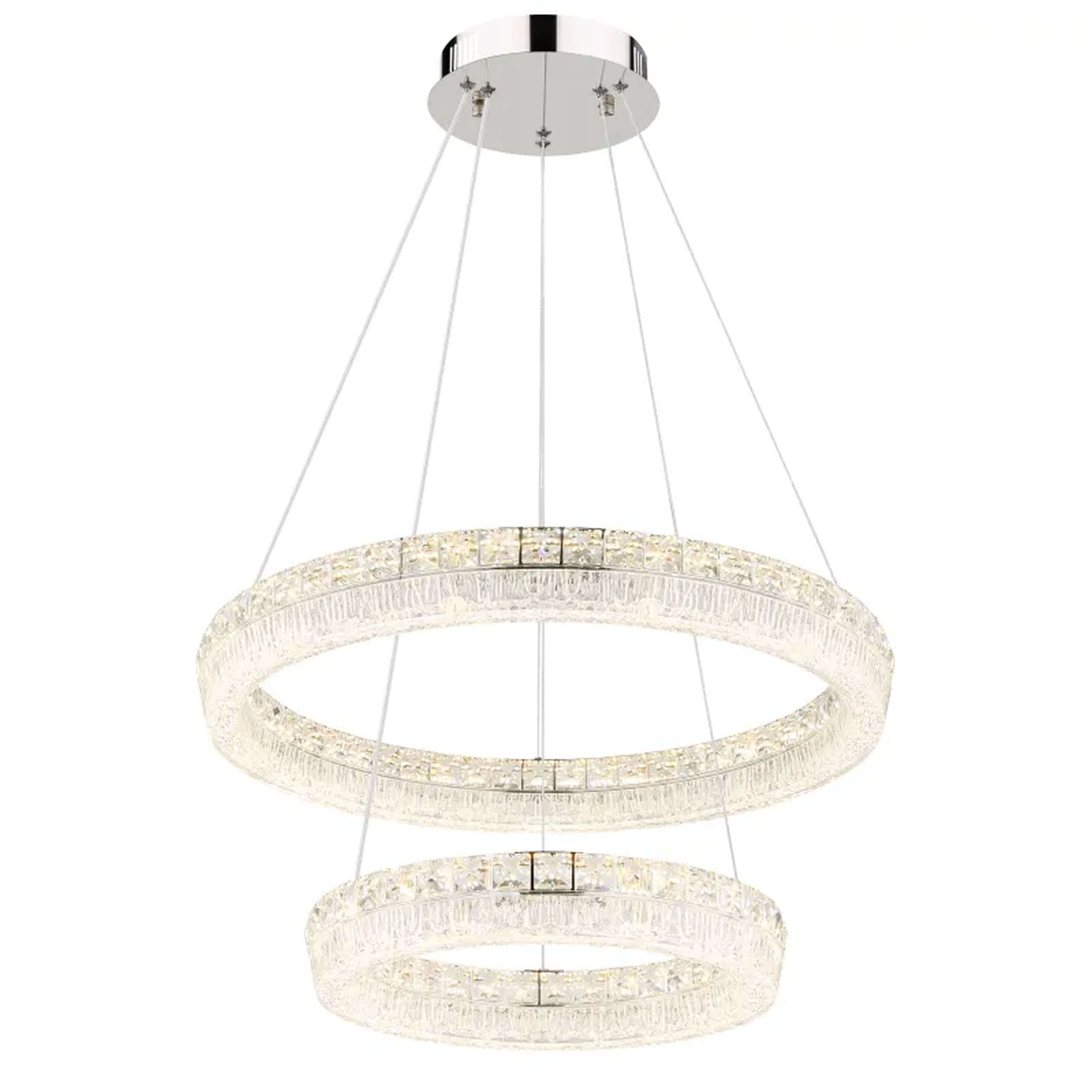 Globo Lighting Laurel inteligentna lampa wisząca 2x60 W chrom-przezroczysta 67387-60