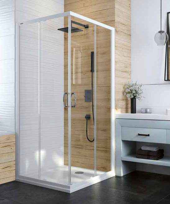 Sanplast Basic drzwi prysznicowe 120 cm biały/szkło przezroczyste 600-450-0240-01-400 - Wysyłka w 24h