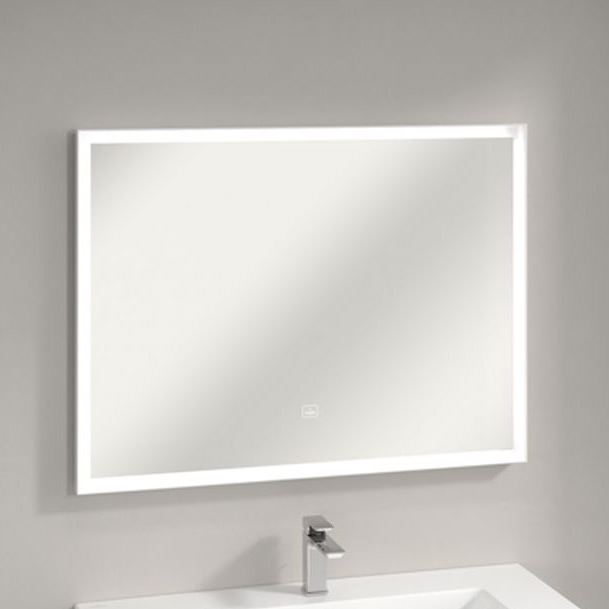 Villeroy & Boch Subway 3.0 lustro prostokątne 100x75 cm z oświetleniem LED White Matt A4631000