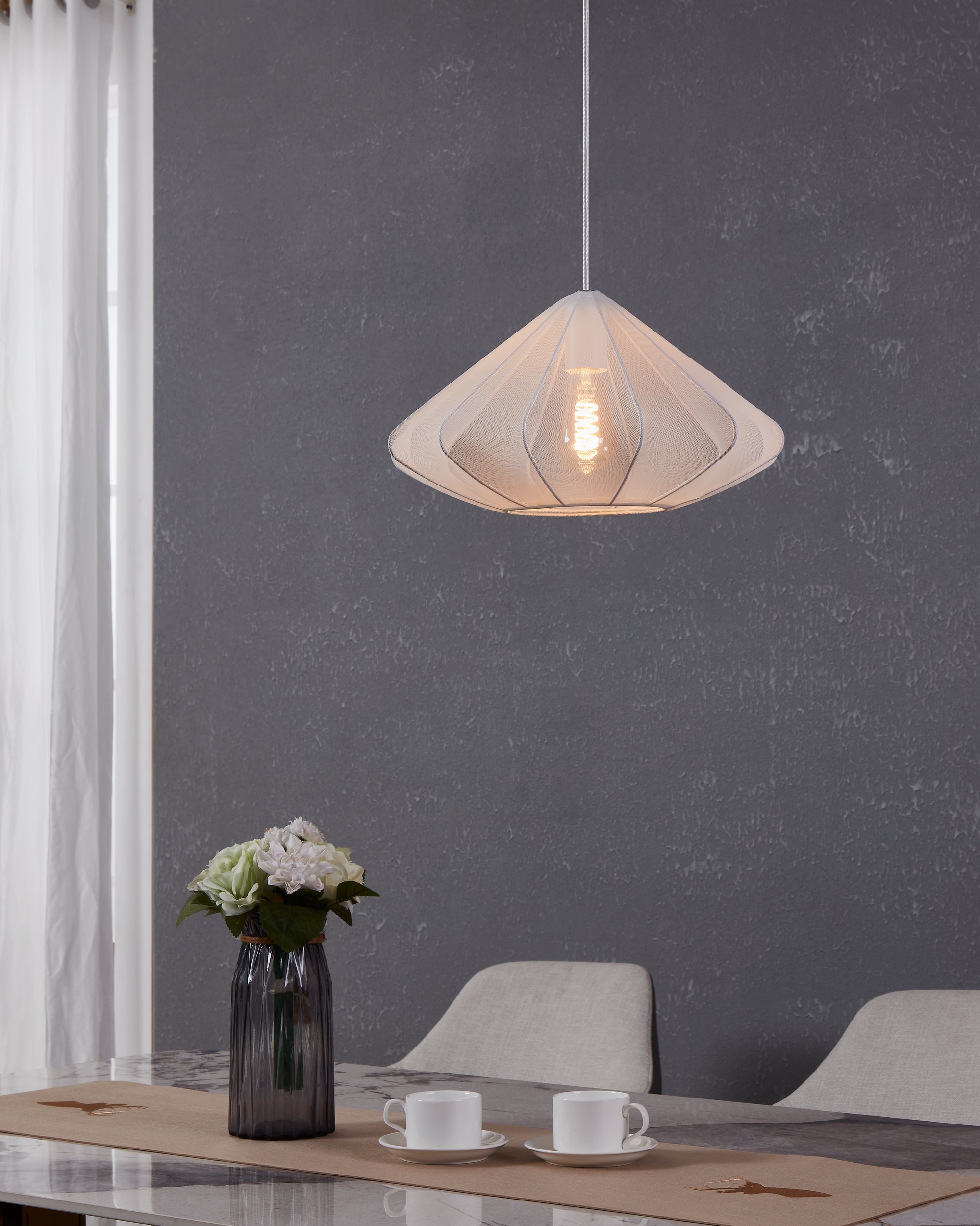 Eglo Dolwen lampa wisząca 1x40 W biała 43997