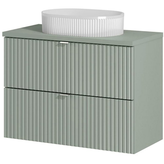 COMAD Zestaw mebli LINE REED GREEN szafka z blatem 80 cm, umywalka BE