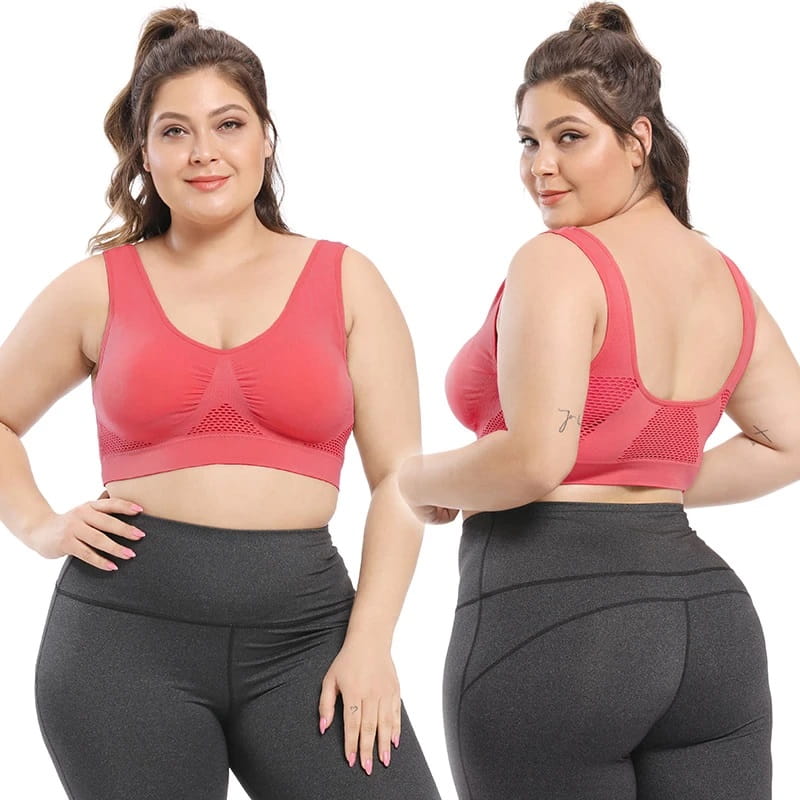 Biustonosz bezszwowy Plus Size Bralette Siatka 027