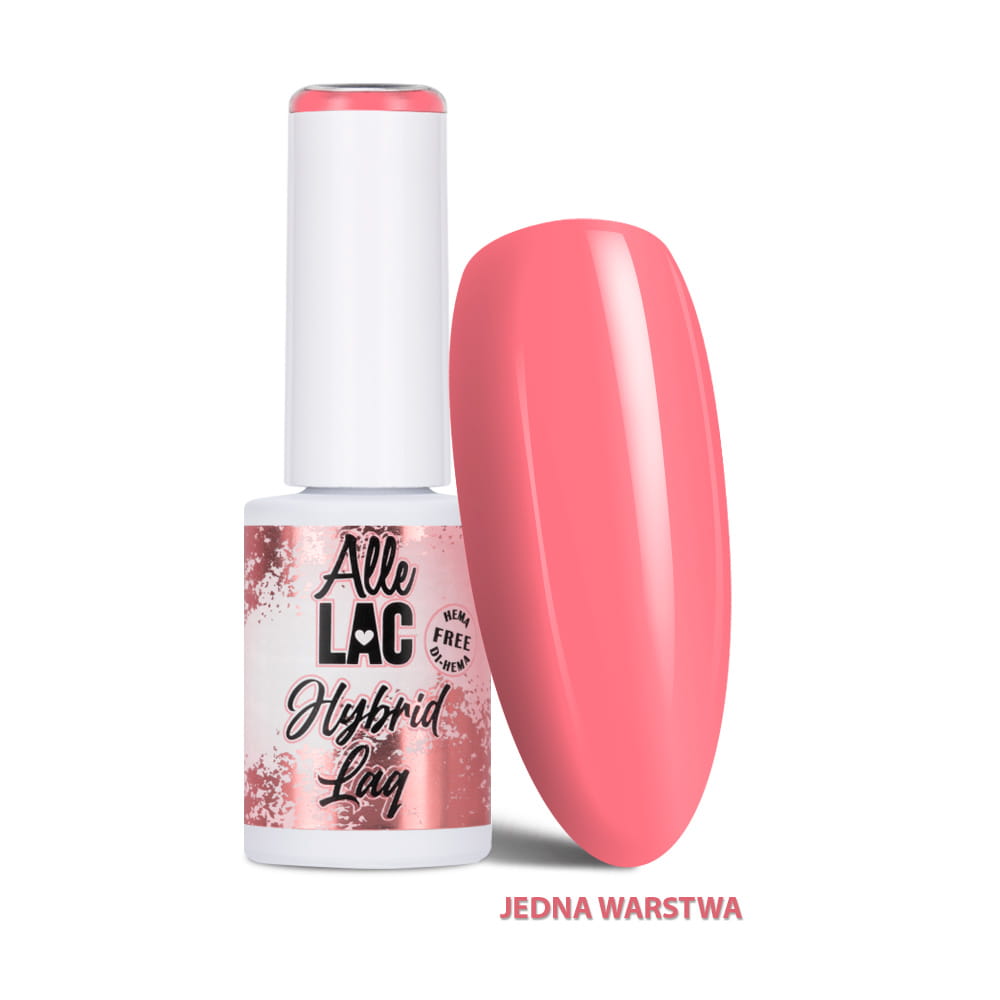 Lakier hybrydowy LED/UV Gel Polish Pinks Salmon AlleLac HEMA/Di-HEMA Free 6g